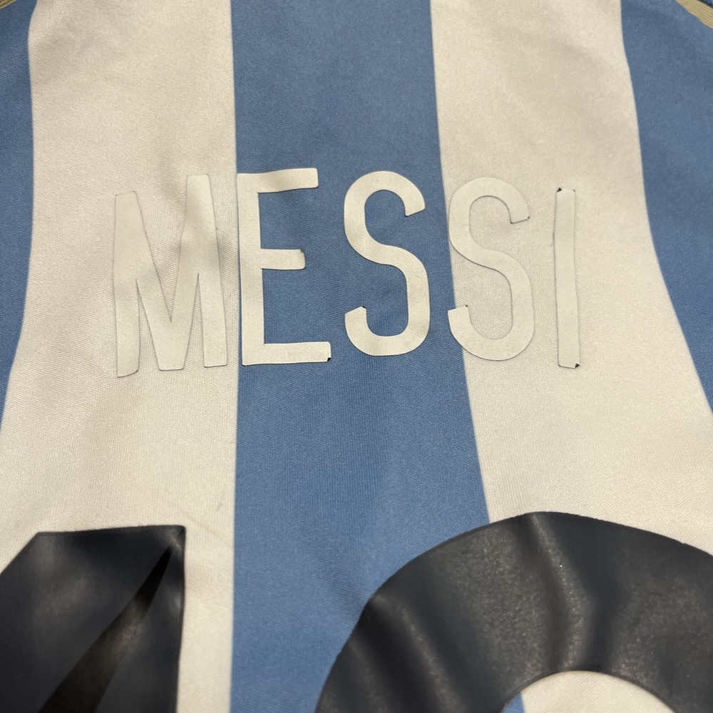 Adidas 2014 Messi Argentina Soccer Football Jersey S Home Blue White AFA Patch - Picture 6 of 9
